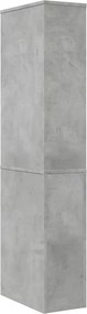 vidaXL Ντουλάπι Μπάνιου Στενό με Ροδάκια Γκρι Σκυρ. Επεξ. Ξύλο
