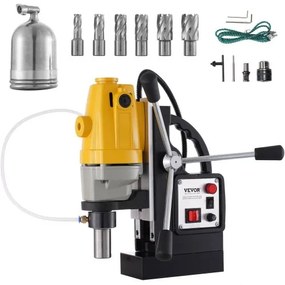 1100W Magnetic Drill Press 2700LBS Magnet Force w/6 pcs HSS Annular Cutter Bits