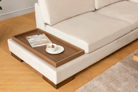 Γωνιακός Καναπές με Δεξιά Γωνία Μπεζ CEDOL 313x193x80