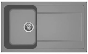 Νεροχύτης κουζίνας LIFE 400 Titanium 73 ELLECI 86x50cm