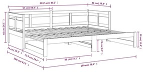 ΚΑΝΑΠΕΣ ΚΡΕΒΑΤΙ ΣΥΡΟΜΕΝΟΣ ΛΕΥΚΟΣ 2X(80X200) ΕΚ. ΑΠΟ ΜΑΣΙΦ ΠΕΥΚΟ 820318