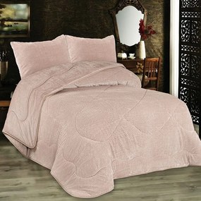 Κουβερτοπάπλωμα 1950 Popcorn Fleece Mocha DimCol Υπέρδιπλo 220x240cm Πολυέστερ