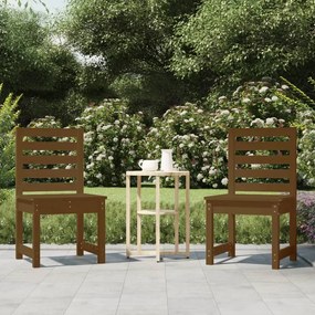 vidaXL Καρέκλες Κήπου 2 τεμ. Μελί 50x48x91,5 εκ. Μασίφ Ξύλο Πεύκου