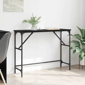 vidaXL Τραπέζι κονσόλας Μαύρη Οξυά 100 x 32 x 75 εκ Επεξεργασμένο ξύλο