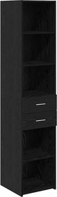 vidaXL Highboard Μαύρη Οξυά 40 x 42,5 x 185 εκ. Επεξεργασμένο ξύλο