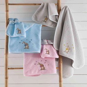 Σετ Πετσέτες Παιδικές 2τμχ Nunny Grey Ρυθμός Towels Set 100% Cotton