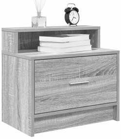 vidaXL Κομοδίνο με συρτάρι Γκρι Sonoma 51x31x47 εκ.