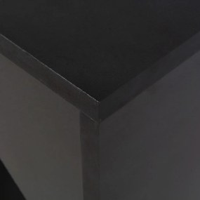 Τραπέζι Μπαρ με Κινητή Ραφιέρα Μαύρο 138 x 39 x 110 εκ. - Μαύρο