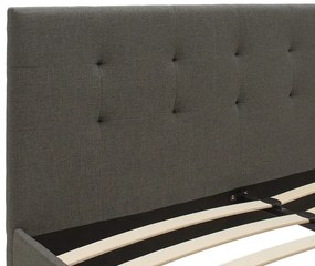 Κρεβάτι Mago pakoworld ύφασμα ανθρακί 150x200εκ