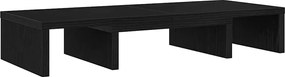 vidaXL Βάση Οθόνης Ρυθμιζόμενη Μαύρη Δρυς 60x24x10,5 εκ. από Τεχνητό Ξύλο