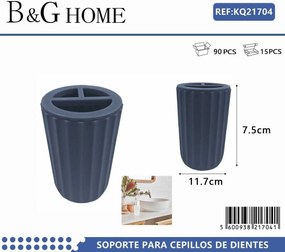 Θήκες οδοντόβουρτσας πλαστικές σε σετ 5Χ - Blue - 21704