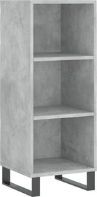 vidaXL Ντουλάπι Γκρι Σκυροδέματος 34,5x32,5x90 εκ. Επεξεργασμένο Ξύλο