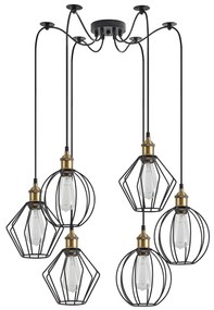 Φωτιστικό Οροφής  SE21-BR-10-BL6-GR12 MAGNUM FLEX Bronze Metal Pendant Black Metal Grid+ - 51W - 100W - 77-8968