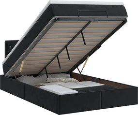 VidaXL Κρεβάτι Ottoman με στρώμα Μαύρο 120 x 200 cm Βελούδο