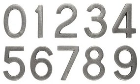 Roline 460 Πινακίδες με Αριθμό Σετ από Ορείχαλκο Old Silver 55mm