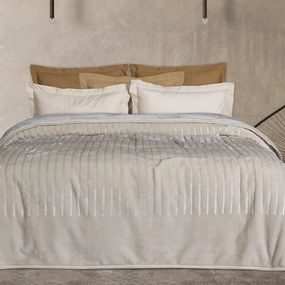 Κουβέρτα Βελουτέ Μονή (160x240) Das Home Velour 1351 Ivory