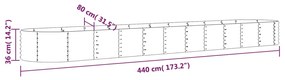 ΖΑΡΝΤΙΝΙΕΡΑ ΑΝΘΡΑΚΙ 440X80X36 ΕΚ ΑΤΣΑΛΙ ΜΕ ΗΛΕΚΤΡ. ΒΑΦΗ ΠΟΥΔΡΑΣ 318936