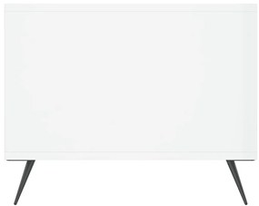 Τραπεζάκι Σαλονιού Γυαλ. Λευκό 102x50x40 εκ. Επεξεργ. Ξύλο - Λευκό