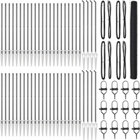vidaXL Στύλος Περιφράξεων Γκρι 100 x 1,6 μ (36 χλστ πλέγμα)