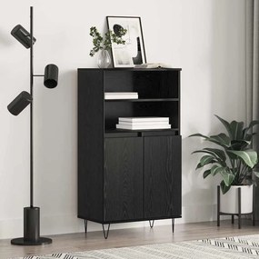 vidaXL Highboard με ράφι Μαύρο 60 x 36 x 110 εκ. Επεξεργασμένο ξύλο