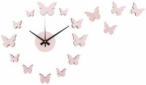 Ρολόι Τοίχου (Φ35) Karlsson DIY Butterfly S.Pink