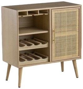 Artekko Artekko Cons MDF Μπουφές Κάβα με Ψάθα σε Φυσική Απόχρωση (75x36x78)cm 48600