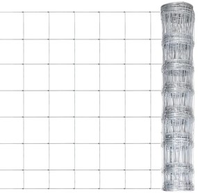 vidaXL Συρματόπλεγμα Περίφραξης Ασημί 50 x 1 μ. Γαλβανισμένος Χάλυβας