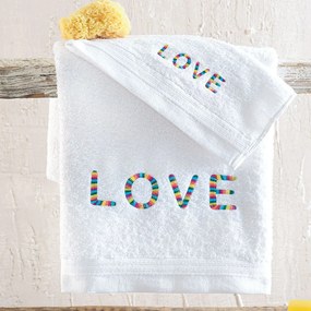 Πετσέτες Βρεφικές Love (Σετ 2τμχ) Multi Ρυθμός Σετ Πετσέτες 70x140cm 100% Βαμβάκι
