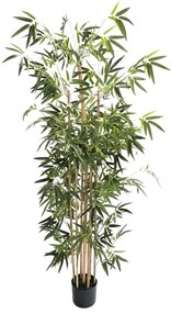 BAMBOO ΤΕΧΝΗΤΟ ΦΥΤΟ ΥΦΑΣΜΑ ΠΛΑΣΤΙΚΟ ΠΡΑΣΙΝΟ D90xH190cm - 019201