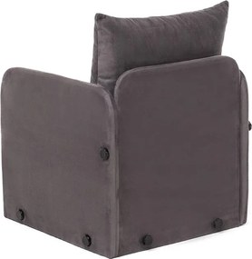 Πολυθρόνα-Κρεβάτι Γκρι SAGA SINGLE 68x70x66