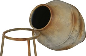 Βάζο Home ESPRIT Μπεζ Μέταλλο 49 X 49 X 93 cm