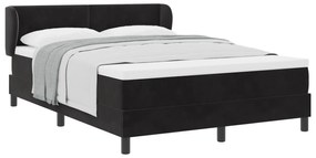 vidaXL Κρεβάτι Box Spring  με Στρώμα Μαύρο 140x190 εκ. Βελούδο