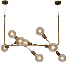 Κρεμαστό Φωτιστικό Οροφής 8xE27 G125 LED Eric Homelighting-77-3805-Μαύρο - Χάλκινο 77-3805