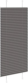 vidaXL Πλισέ περσίδα Μαύρο 55x100 cm Πλάτος υφάσματος 54,4 cm