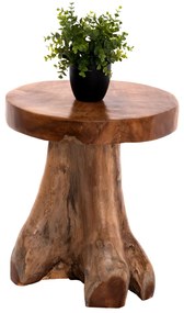 ΒΟΗΘΗΤΙΚΟ ΤΡΑΠΕΖΑΚΙ FB99351 ΑΠΟ ΜΑΣΙΦ ΞΥΛΟ ΤEAK ΦΥΣΙΚΟ Φ40X45Y εκ. 0533901