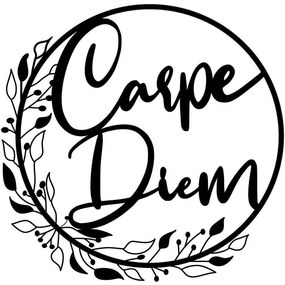 Διακοσμητικό Τοίχου Carpe Diem 538TNL1119 48x48cm Black Aberto Design Μέταλλο