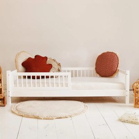 Basic Slats Montessori παιδικό κρεβάτι λευκό 190x90 (πόδι 10εκ.)