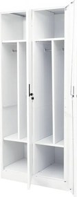 vidaXL Ντουλάπα Λευκή 80 x 50 x 180 εκ. από Χάλυβα
