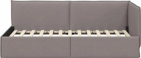 vidaXL Κρεβάτι Γωνίας Taupe 90 x 200 cm ύφασμα