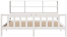 vidaXL Κρεβάτι Βιβλιοθήκη Χωρίς Στρώμα 180x200 εκ Μασίφ Ξύλο Πεύκου