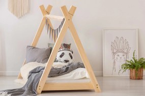 Kρεβάτι Παιδικό Montessori Tipi σε Φυσικό  Ξύλο  80×180cm  Adeko  (Δώρο 10% έκπτωση στο Στρώμα)