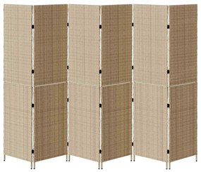 vidaXL Διαχωριστικό Δωματίου Μπεζ 294 x 180 cm συνθετικό ρατάν