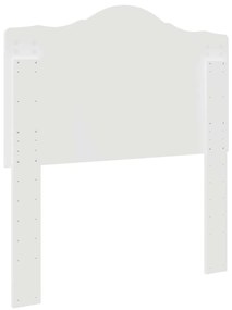 vidaXL Κεφαλάρι με κεφαλάρι Λευκό 75 cm Επεξεργασμένο ξύλο