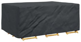 vidaXL Κάλυμμα επίπλων εξωτερικού χώρου Μαύρο 210 x 130 x 70 εκ. 210D