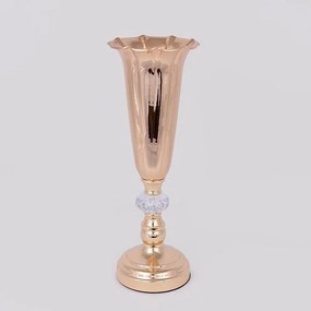 Βάζο Μεταλλικό 752-22067 13x36cm Rose Gold Estheti Home Μέταλλο