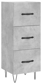 vidaXL Ντουλάπι Γκρι Σκυροδέματος 34,5x34x90 εκ. Επεξεργασμένο Ξύλο
