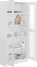 vidaXL Βιτρίνα Λευκή 82,5 x 30,5 x 185 εκ. Επεξ. Ξύλο