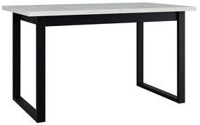 Τραπέζι Επεκτεινόμενο Ikonic III 162763169 140/180x80x79cm White-Black Μέταλλο,Ξύλο