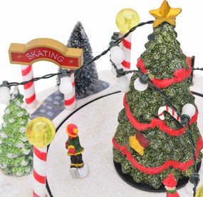 vidaXL Διακόσμηση Χριστουγεννιάτικου Χωριού Πολύχρωμο Πλαστικό