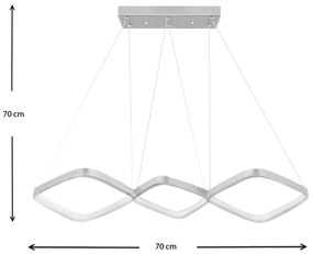 Φωτιστικό οροφής Led Eugene Megapap μεταλλικό χρώμα λευκό 90x32x36εκ.